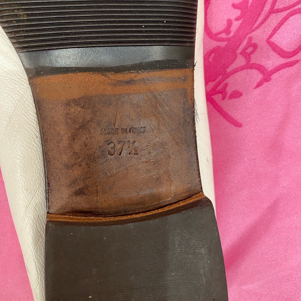 Chanel vintage leather ballerina flats size 37.5 - Picture 7 of 8